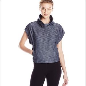 PUMA ST Yogini Cover Up Shirt Gray Crop Small